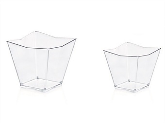 Bicchiere quadrato diamante pz 50