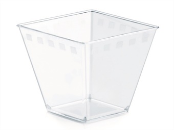 Bicchiere quadrato trasparente pz 50