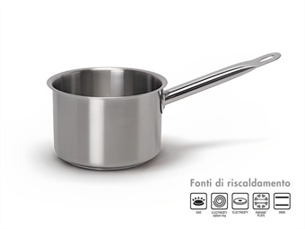 CASSERUOLA ALTA INOX 18/10 1 MANICO PER INDUZION CM 16 H 11