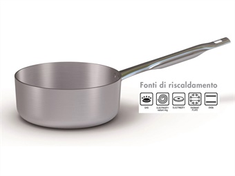 Casseruola bassa in alluminio con 1 manico
