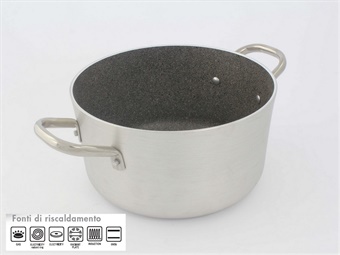Casseruola media antiad. profi granite 2 manici