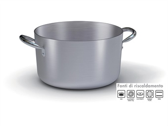 Casseruola media in alluminio con 2 manico