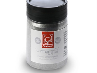 COLORE POLVERE GLITTER ARGENTO GR 40 SENZA BIOSSIDO