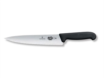 COLTELLO CUCINA INOX CM 19 DENTATO MANICO IN FIBROX