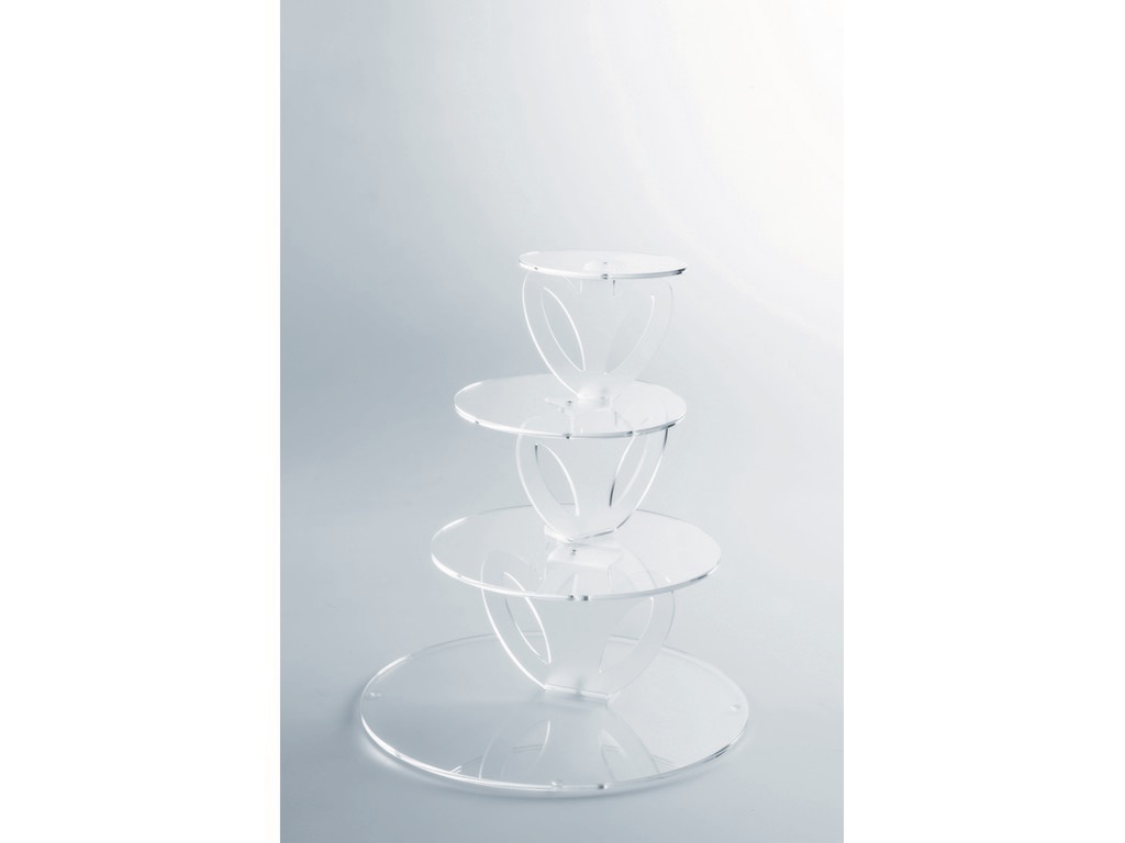 ALZATA PLEXIGLASS MOD ALI 4 PIANI CM 34 X 34 H 37,5