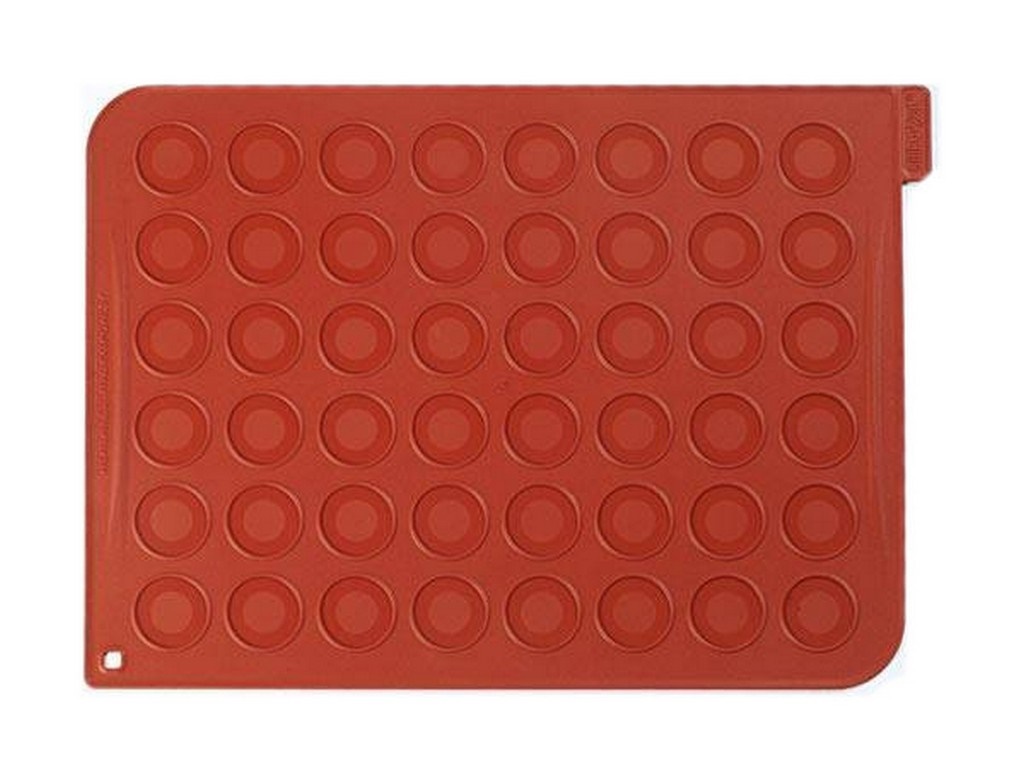 TAPPETINO IN SILICONE PER MACARON DIAM MM 35 H 1,3 48 IMPRONTE - MISURA STAMPO CM 30X40