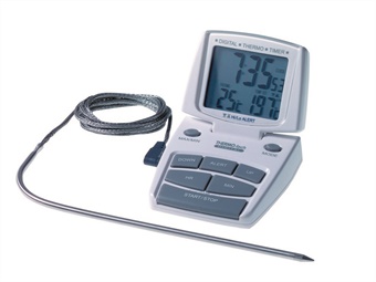 TERMOMETRO CON TIMER E SONDA DA FORNO -10ø +200ø