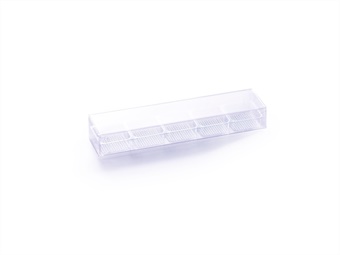 SCATOLA PRALINE 5 ALVEOLI TRASPARENTI CM 16 X 4 H 2 PZ 25