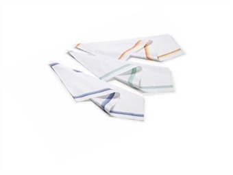TORCIONE COTONE BIANCO CON RIGA COLORE