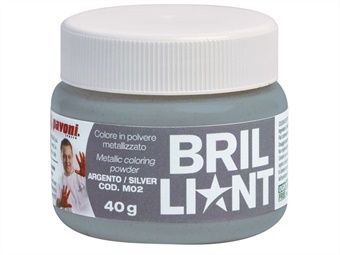 COLORE POLVERE METALLIZZATO ARGENTO AZO FREE SENZA BIOSSIDO GR 40