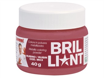 COLORE POLVERE METALLIZZATO RUBINO AZO FREE SENZA BIOSSIDO GR 40