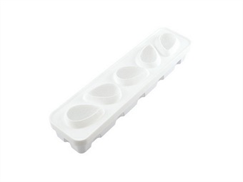 STAMPO SILICONE FRAGOLA 120 CM 6 X 7,7 H 5,4 + SUPPORTO IN PLASTICA - 5 IMPRONTE