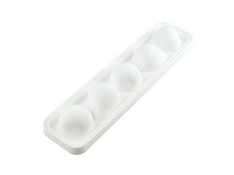 STAMPO SILICONE FRAGOLA 120 CM 6 X 7,7 H 5,4 + SUPPORTO IN PLASTICA - 5 IMPRONTE