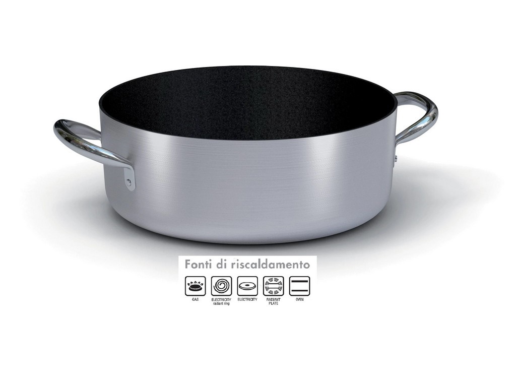 Casseruola bassa antiaderente con 2 maniglie
