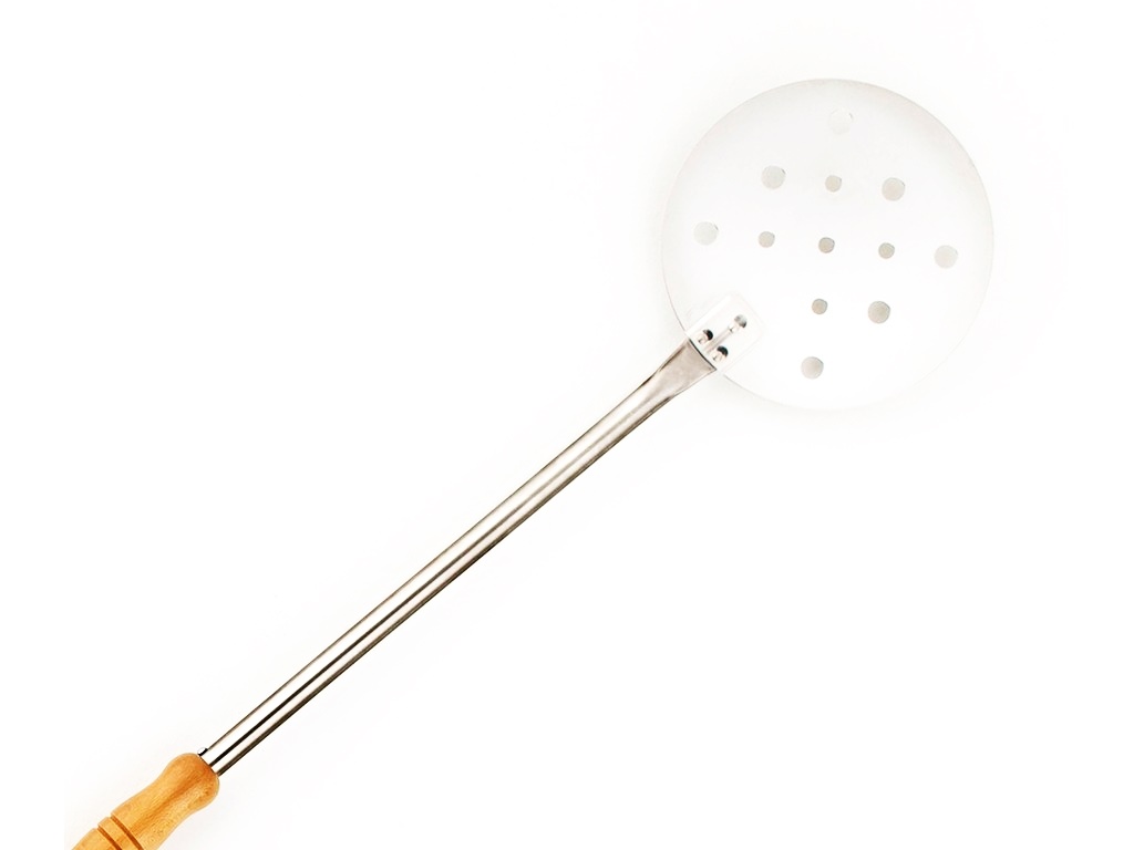 Pala per cuocere forata inox con corsoio h cm 170