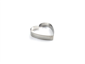 Fascia inox cuore h cm 4