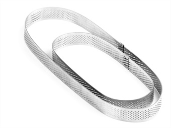 Fascia inox ovale microforata h cm 2