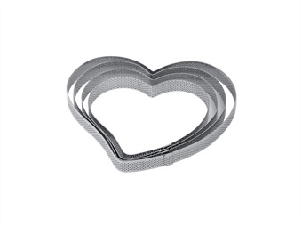 Fascia inox microforata cuore h cm 2