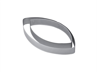 Fascia inox microforata ellisse h cm 3,5
