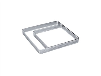 Fascia inox microforata quadra angoli tondi cm h 2