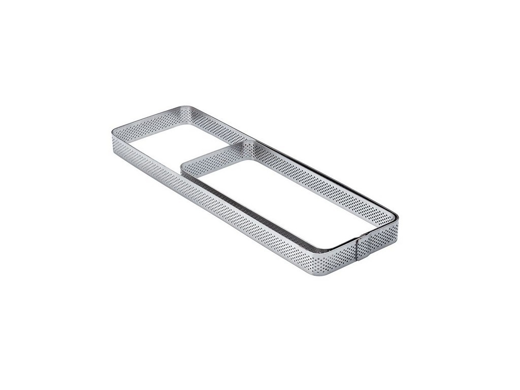 Fascia inox microf. rettang. angoli tondi cm h 2