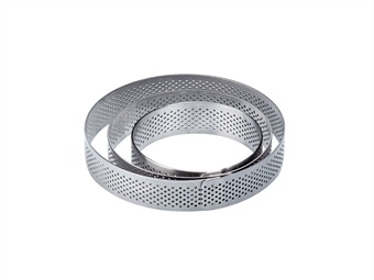 Fascia inox microforata rotonda monoporzione  h 2