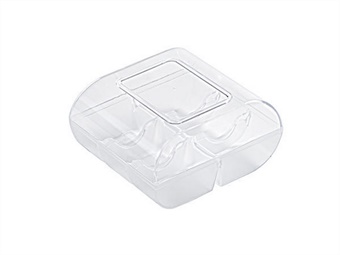 SCATOLA PLASTICA PORTA MACARON FONDO SATINATO DA 6 PZ CM 9,4X10 H 5,3 PZ90