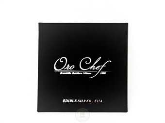 ARGENTO ALIMENTARE EDIBILE IN FOGLIE MM 80X80  LIBRETTO DA 25 FOGLIE