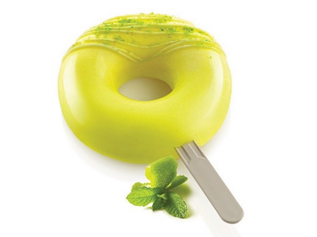 STAMPO STECCOFLEX GEL 13 DONUTS DIAMETRO MM 80 H 23 CON VASSOIO E 50 BASTONCINI - 8 IMPRONTE