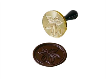 TIMBRO IN OTTONE VANILLA DIAM CM 6 PER DECORAZIONI IN CIOCCOLATO