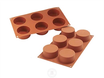 STAMPO SILICONE CYLINDER DIAM CM 7 H 3,5 133 ML - 6 IMPRONTE