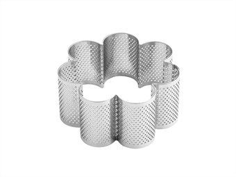 FASCIA INOX FIORE MICROFORATA DIAM CM 10 H 4,5 LINEA VIENNOISERIE