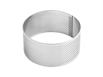 FASCIA INOX CERCHIO MICROFORATA DIAM CM 9 H 4,5 LINEA VIENNOISERIE