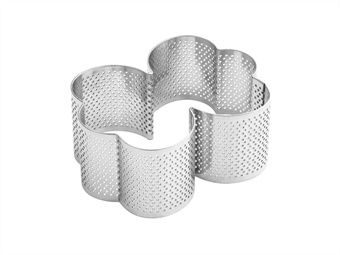FASCIA INOX FARFALLA MICROFORATA CM 10,9 X 8,2  H 4,5 LINEA VIENNOISERIE