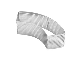 FASCIA INOX MEZZALUNA MICROFORATA CM 15,7 X 5  H 4,5 LINEA VIENNOISERIE