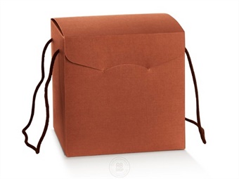 SCATOLA PANETTONE ALTO KG 1 SETA CORTEN PZ 20 CM 21 X 21 H 21