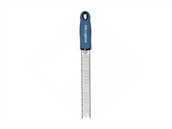 GRATTUGIA ZESTER PER SCORZE AGRUMI  CON MANICO E LAMA COLORE DENIM BLU