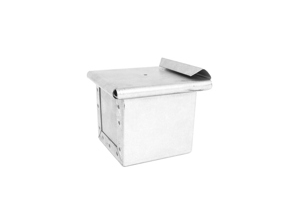 STAMPO CUBO CM 6,5X6,5 H 6,5 IN LAMIERA  LAMIERA ALLUMINATA CON COPERCHIO