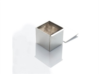 STAMPO TRAVEL CAKE INOX CUBO' CON COPERCHIO CM 8X8 H 8