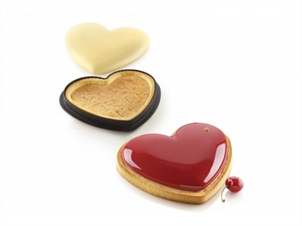 STAMPO SILICONE KIT TARTE RING AMORE MM 190X160H25 +FASCIA FORATA MM 205X190 H 20