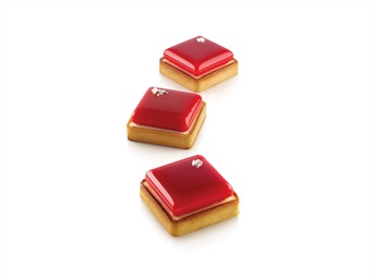 STAMPO SILICONE TARTE RING SQUARE MM 80X80 H 20 + 6 FASCE