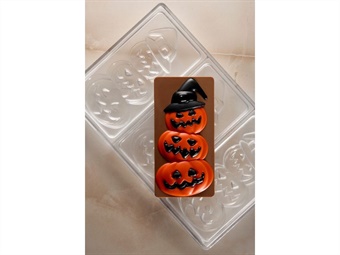 STAMPO TAVOLETTA HALLOWEEN FRIENDS MM 154X77 H 15  100 GR - 3 IMPRONTE