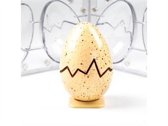 STAMPO UOVA POLICARBONATO CRACK DIAMETRO MM 100 H 150 -  GR 160 - 2 IMPRONTE