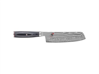 COLTELLO NAKIRI SERIE MIYABI LAMA LISCIA CM 17 ACCIAIO DAMASCO