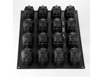 STAMPO SILICONE SKULL MM 50X70 H60 16 IMPR 40X30 VOL 120ML