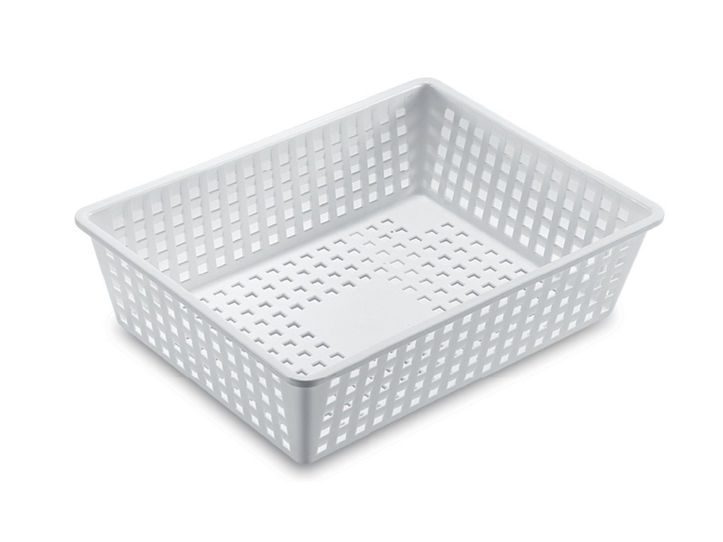 CESTA RETTANGOLARE FORATA CM 40X30 H 10