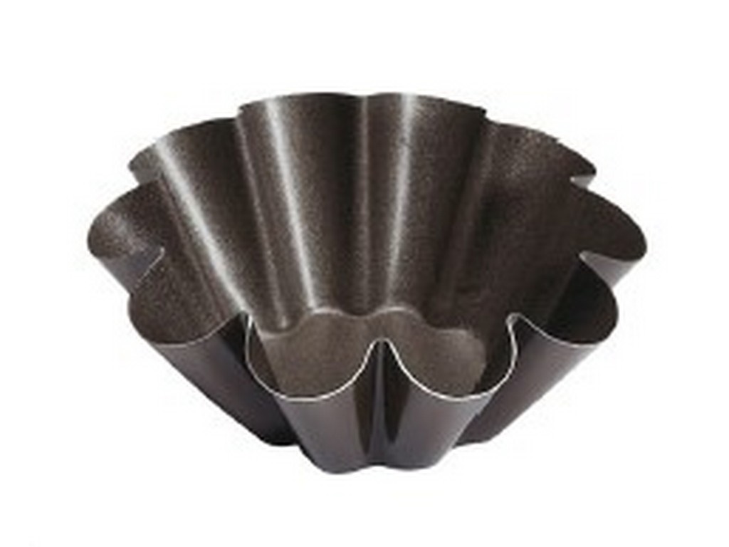 TORTIERINA BRIOCHE ONDULATA TEFLONATA DIAM SUP MM  80 - INF 40 H 35 - PZ 12
