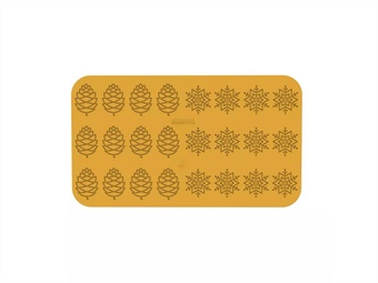 STAMPO SILICONE INVERNO MM 67X47 -DIAM 60 (2 MOD) 12 IMPRONTE PER FIGURA