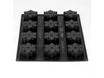 STAMPO SILICONE FIOCCO DI NEVE  DIAM MM 75X35 12 IMPR 40X30 VOL 110ML