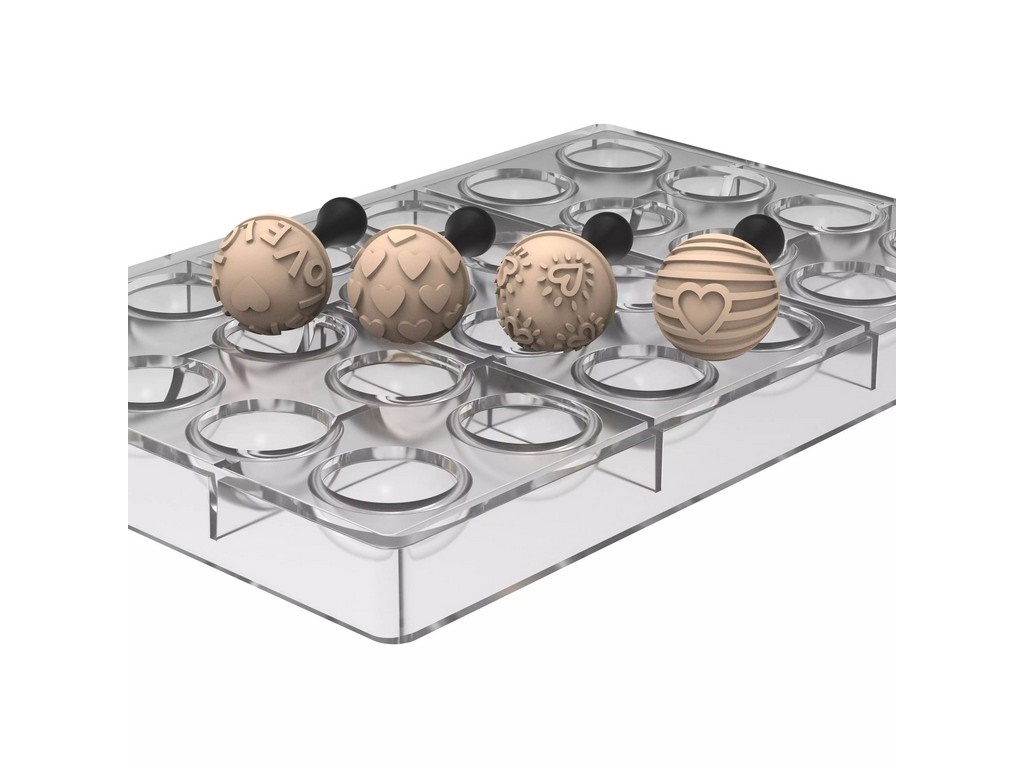 KIT SEMISFERA 01 + 4 TIMBRI IN SILICONE PRALINA DIAM 31 H 16,5 MM - TIMBRO DIAM 31 H 17 MM -TIPO C